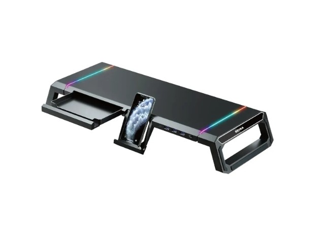 &uu SOPORTE UNIVERSAL MESA HUB + RGB + SOPORTE CELU DN-H641